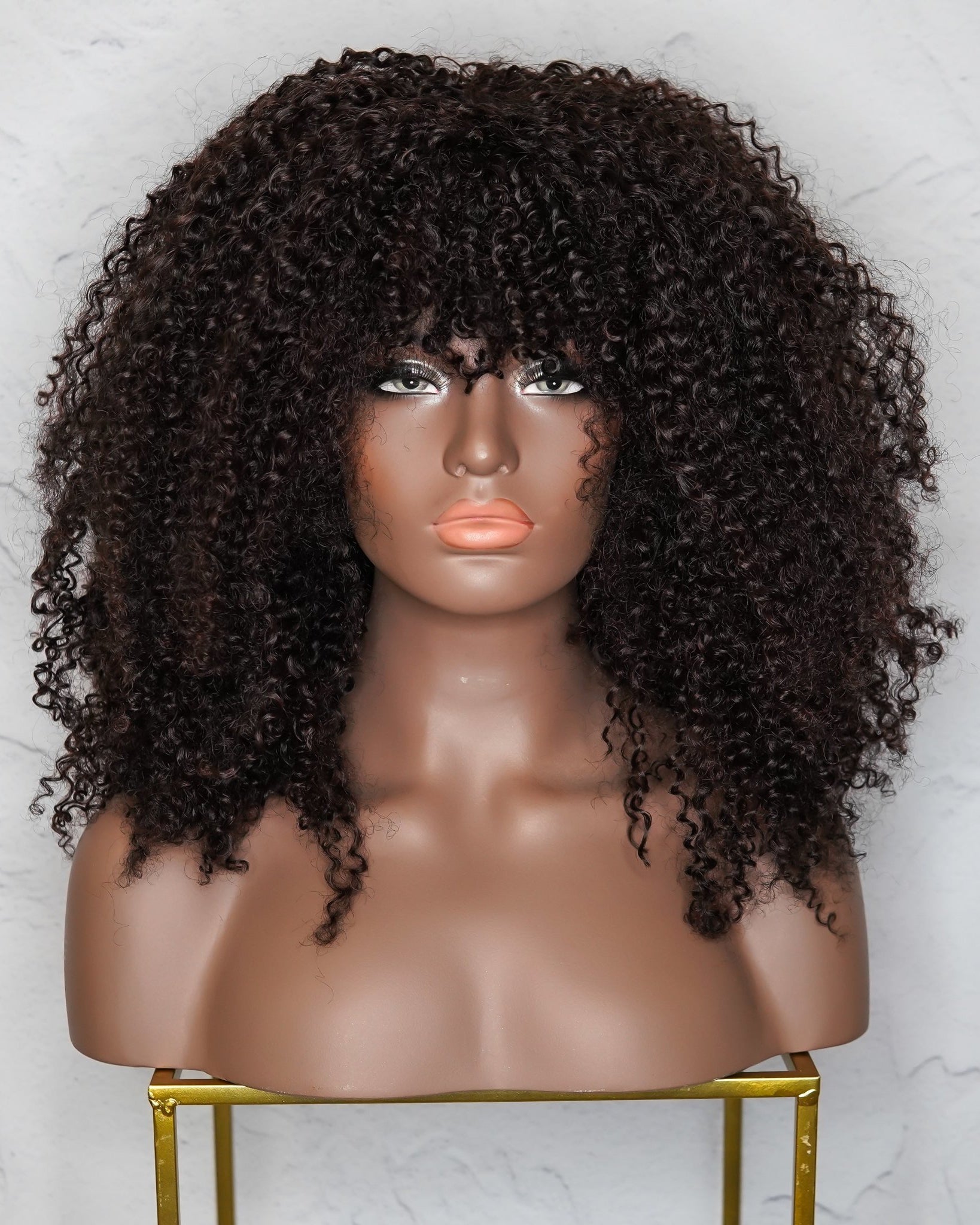 TYRA Dark Brown Afro Curl Wig - Milk & Honey