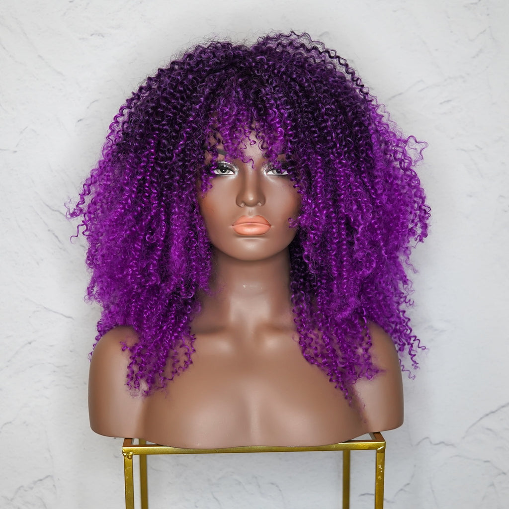 TYRA Purple Afro Curl Wig - Milk & Honey