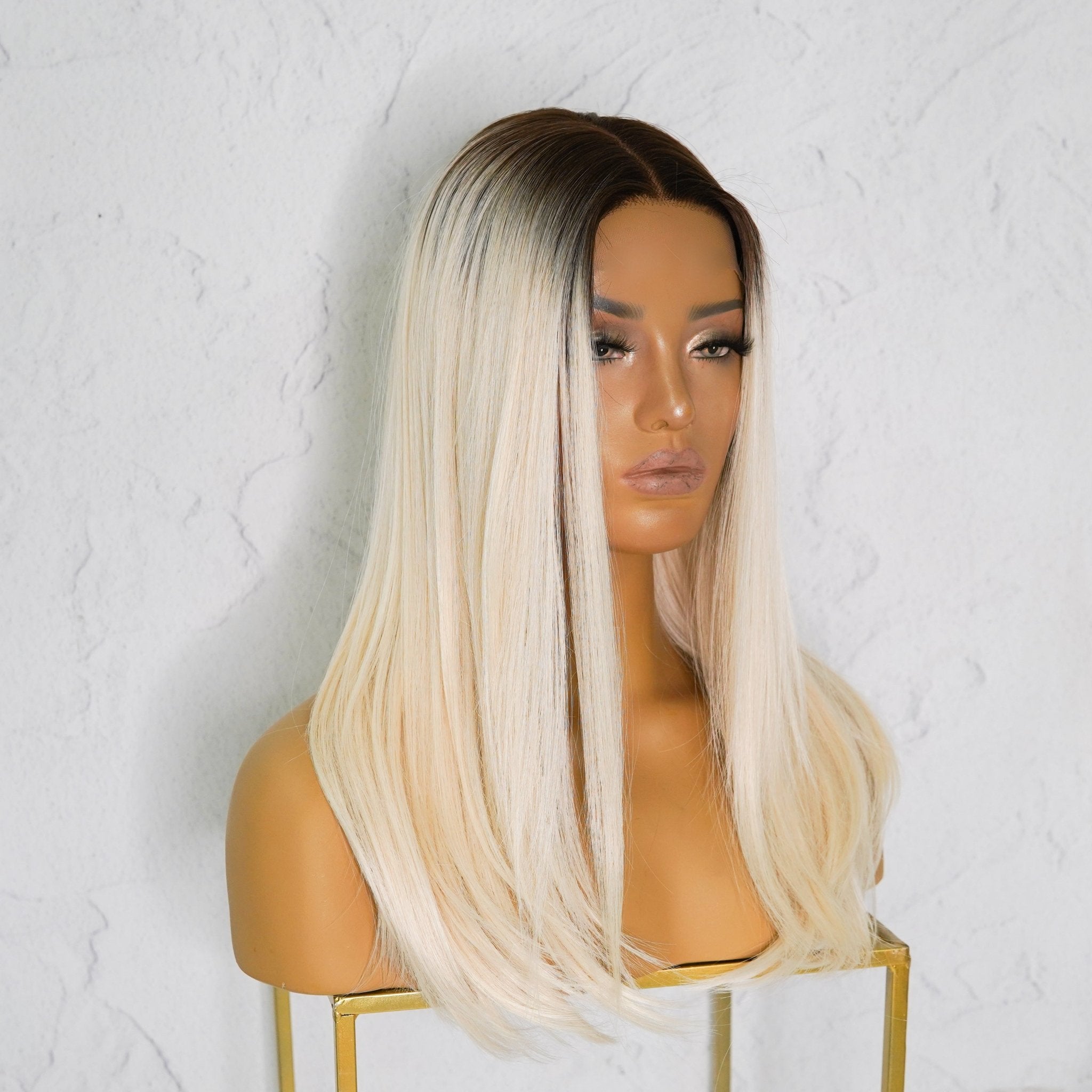 VALERIE Ombre Platinum Lace Front Wig - Milk & Honey