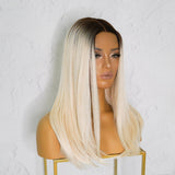 VALERIE Ombre Platinum Lace Front Wig - Milk & Honey
