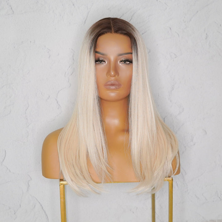 VALERIE Ombre Platinum Lace Front Wig - Milk & Honey