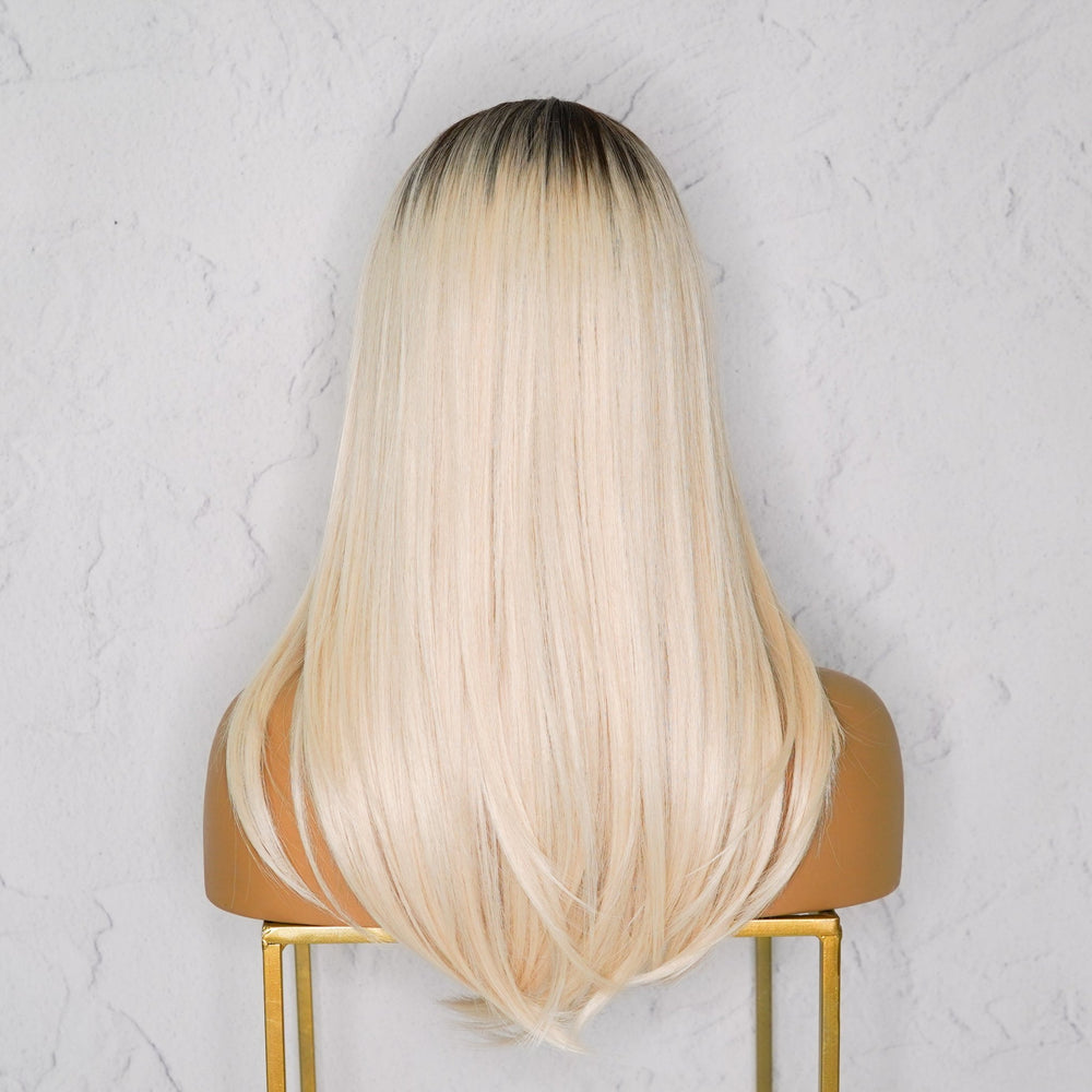 VALERIE Ombre Platinum Lace Front Wig - Milk & Honey