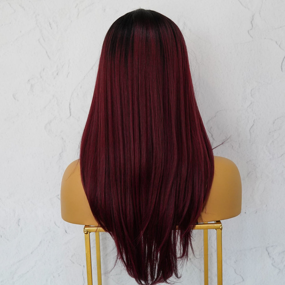 VANESSA Burgundy Lace Front Wig - Milk & Honey