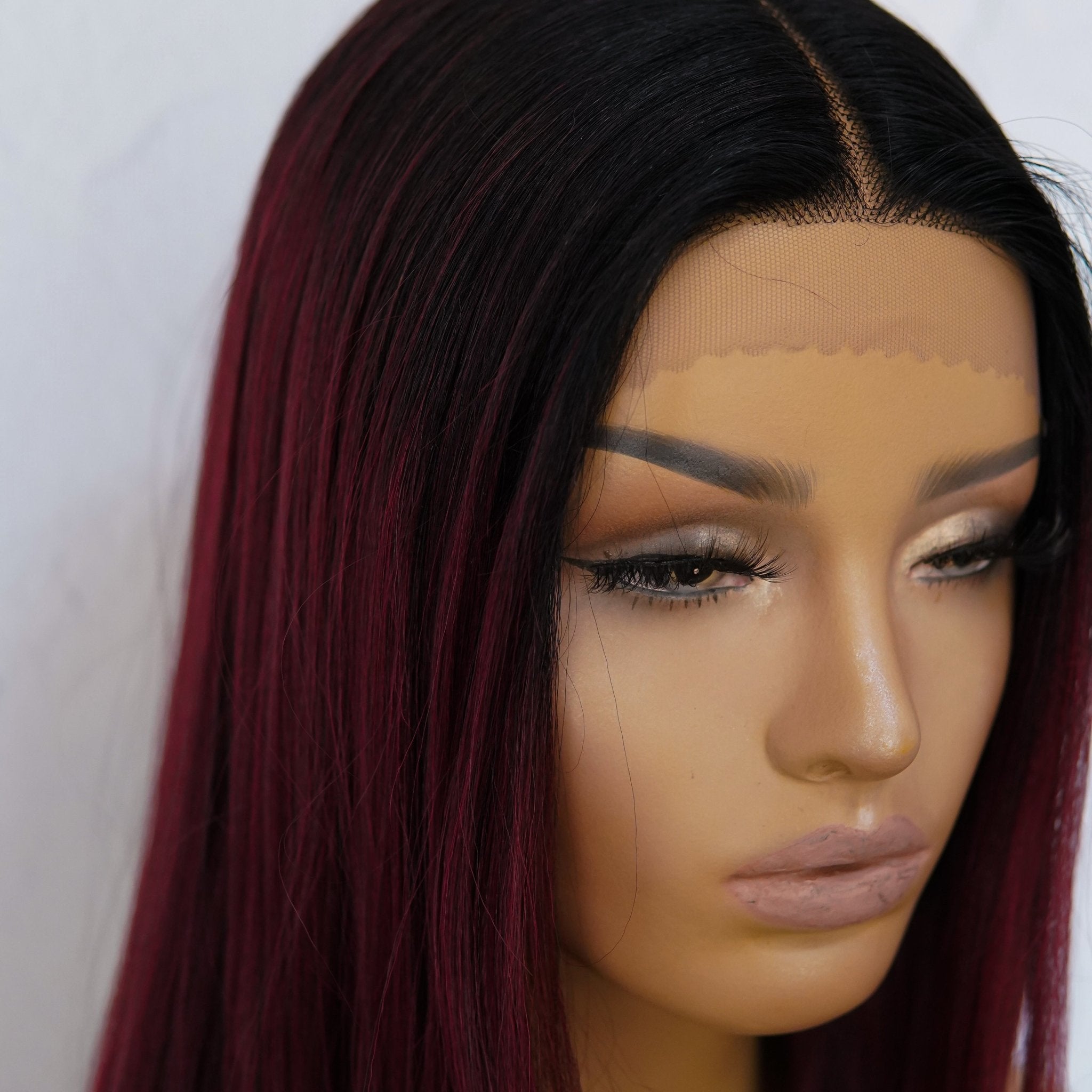 VANESSA Burgundy Lace Front Wig Milk Honey Milk Honey Wigs