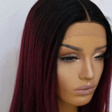 VANESSA Burgundy Lace Front Wig - Milk & Honey