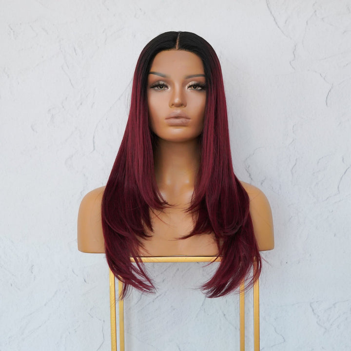 VANESSA Burgundy Lace Front Wig - Milk & Honey