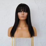 VICTORIA Black Human Hair Fringe Wig ** READY TO SHIP ** - Milk & Honey