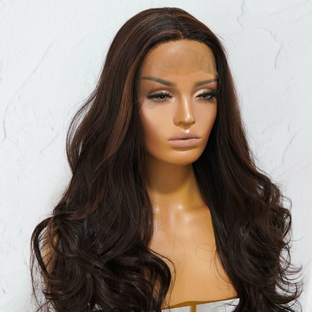 WHITNEY Ombre Brown Lace Front Wig - Milk &amp; Honey Wigs
