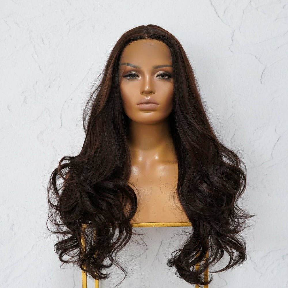 WHITNEY Ombre Brown Lace Front Wig - Milk & Honey