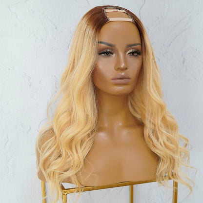 WILLOW ombre blonde human hair u-part wig | Milk &amp; Honey Wigs