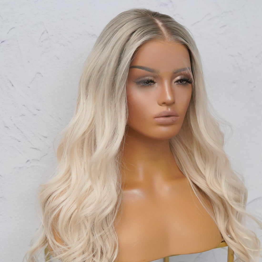 WINNY Grey Blonde Human Hair Full Lace Wig - Milk &amp; Honey Wigs