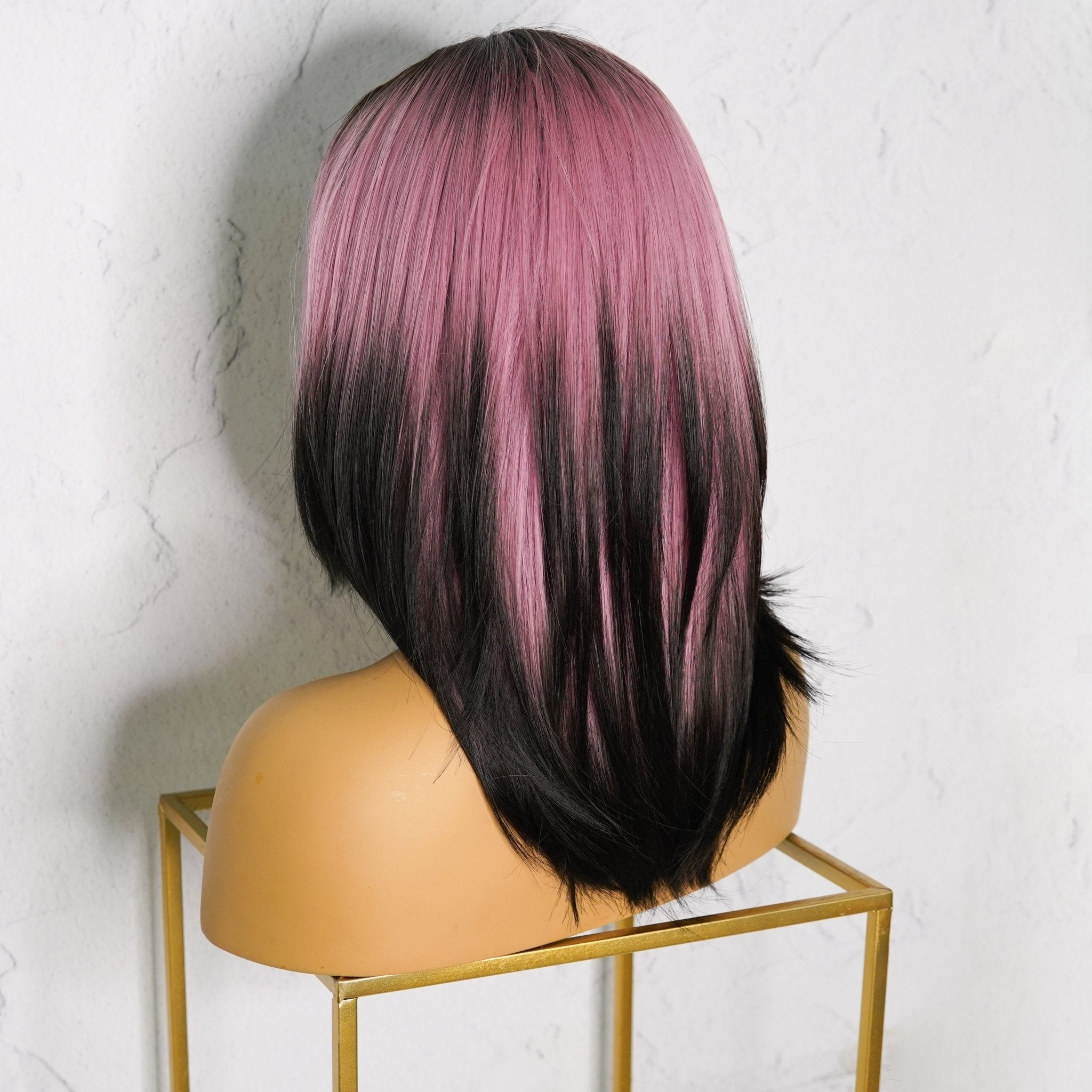 YURI Ombre Pink Fringe Wig - Milk &amp; Honey Wigs