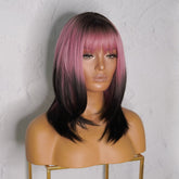 YURI Ombre Pink Fringe Wig - Milk & Honey Wigs